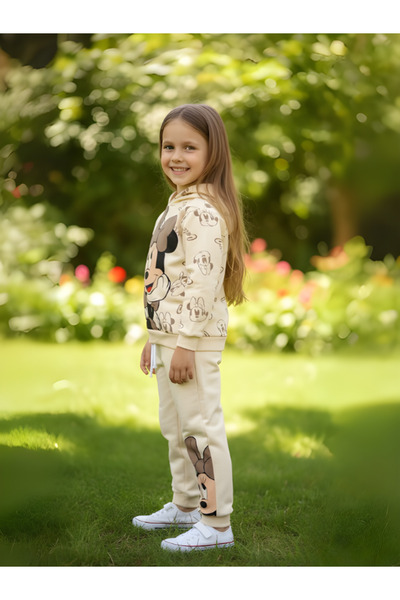 MİLANO KİDS Kız Çocuk Alt Üst Kapüşonlu Eşofman Takım