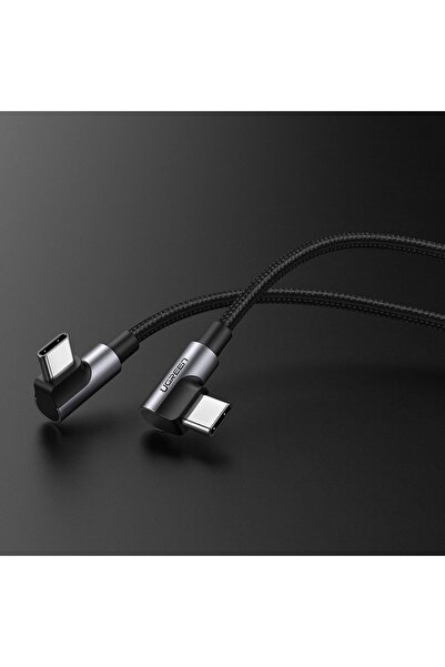 Other Double angle cable 2x USB-C PD QC 60W 3A 2m black