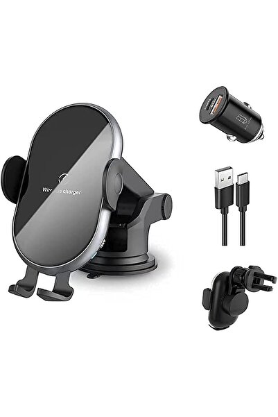 Blue Ocean Wireless Car Charger Phone Holder 15 W, Fast Qi Automatic Clamping