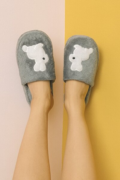 Moda Frato Lapino Rabbit Women's House Slippers Daily Comfortable Winter Slippers