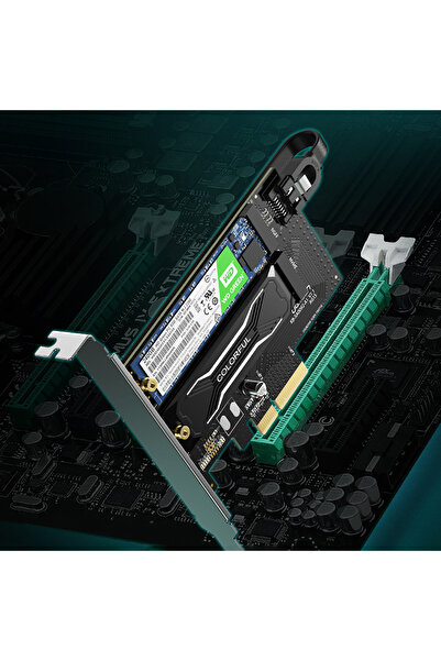 Other Placă de extensie adaptor PCIe 3.0 x4 cu două sloturi SSD suplimentare M.2 M-Key și M.2 B-Key