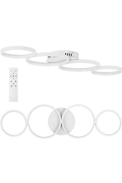 Other Modern LED ceiling lamp with remote control - 4 white circles