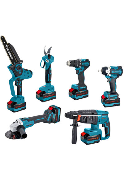 catpowertools CATPOWER 1560 Kömürsüz Akülü 6'lı Set 20V 4.0Ah