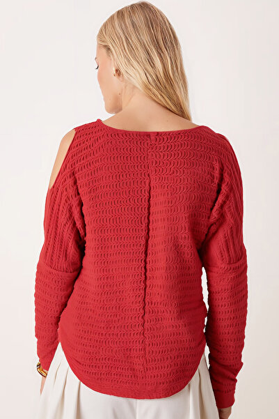 armonika Γυναικεία μπλούζα με απαλή υφή με λουλούδια ρόδι ARM-26K001024