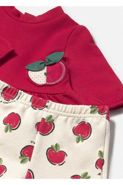 MAYORAL Baby Girl Patterned Top and Bottom Set Red 2634