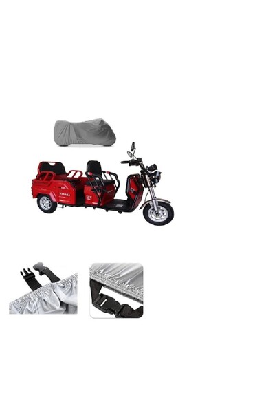 ototr plus Arora Marka Xlt 48 A Navara Üç Tekerlekli Elektrikli Moped Motor Brandası Su Gecırmez Kumaş