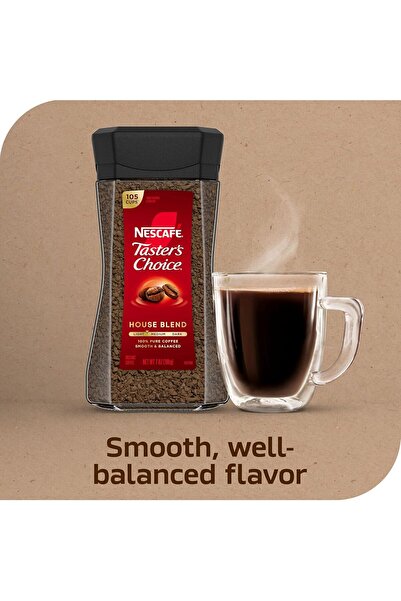 Nescafe Taster's Choice Instant Coffee, House Blend, 7 Ounce