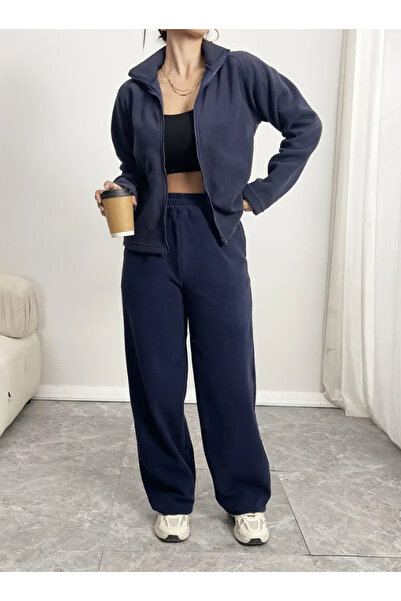 ELASSEL Χειμερινό σαρούνι σε μπλε ναυτικό χρώμα, γυναικείο φαρδύ, μεγάλου μεγ...