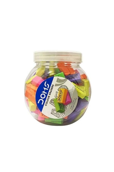 SQUARE ONE GIFTS ممحاة ملونة من Doms - عبوة تحتوي على 30 قطعة