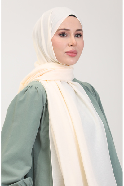 sefamerve Cotton Jazz Shawl 70257-19 Cream