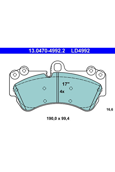 Ate Set Placute Frana Frana Disc Porsche Cayenne Vw Touareg