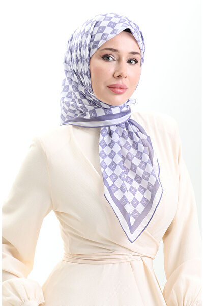 sefamerve Eșarfă moale cu model 70294-03 Liliac