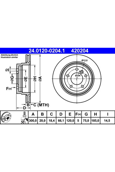 Ate Set Discuri Frana Bmw 1/3 2004-2015