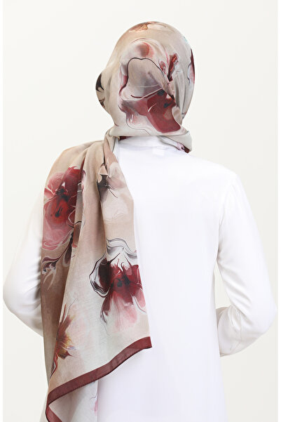 sefamerve Κεχριμπαρένιο Σάλι 70250-07 Βουργουνδία Καφέ