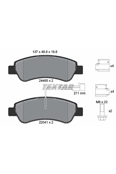 Krieger Set Placute Frana Frana Disc Citroen Jumper 2 Bus/Jumper 2 Caroserie/...