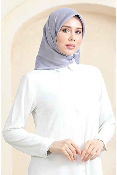 sefamerve Eșarfă de cristal simplă 70252-30 Gri deschis