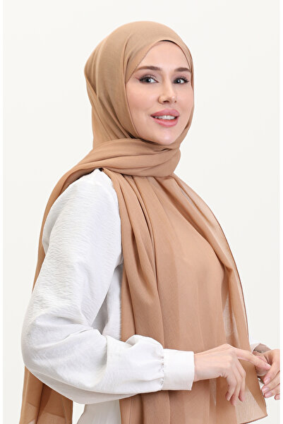 sefamerve Şal de vară 70256-03 Cafea cu lapte