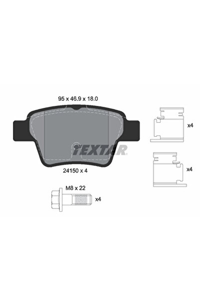 Krieger Set Placute Frana Frana Disc Citroen C4 1/C4 Cupe Peugeot 307 2000-2015
