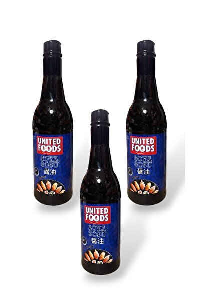 United Foods Soya Sosu Üçlü Set 3x750 ml (3x Az Tuzlu)