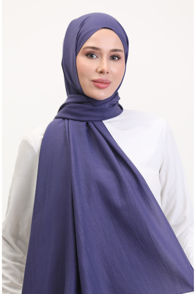 sefamerve Cotton Jazz Shawl 70257-04 Light Navy Blue
