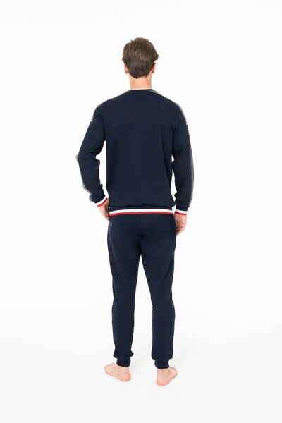 U.S. Polo Assn. Чоловічий велосипедний комір з довгими рукавами піжамний комплект S26931 З БАНТАМИ НА ШТАНГАХ З КОМФОРТНОЇ ТКАНИНИ