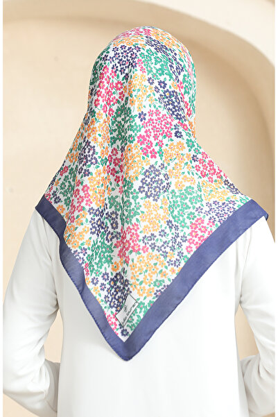 sefamerve Μαλακό κασκόλ με σχέδιο 70260-13 Ναυτικό Μπλε Πράσινο