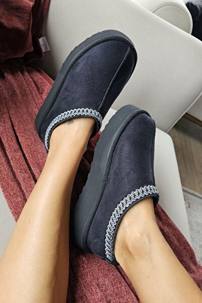 Topukla Footwear OPS 1AK Topukla Kadın İçi Kürklü Kalın Tabanlı Mini Bot