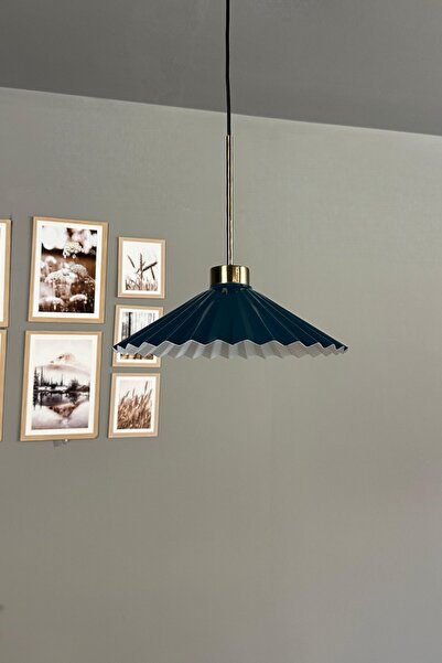 Bamyum Avilla Deniz Yeşili Metal Tekli Avize İnce Eskitme Başlık Rustik Mutfak Modern Sarkıt Aydınlatma