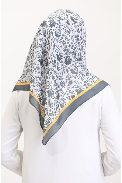 sefamerve Μαλακό κασκόλ με σχέδιο 70261-01 Καπνιστό κίτρινο