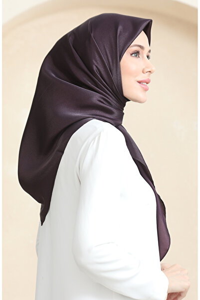 sefamerve Απλό κρυστάλλινο κασκόλ 70252-03 Σκούρο δαμάσκηνο