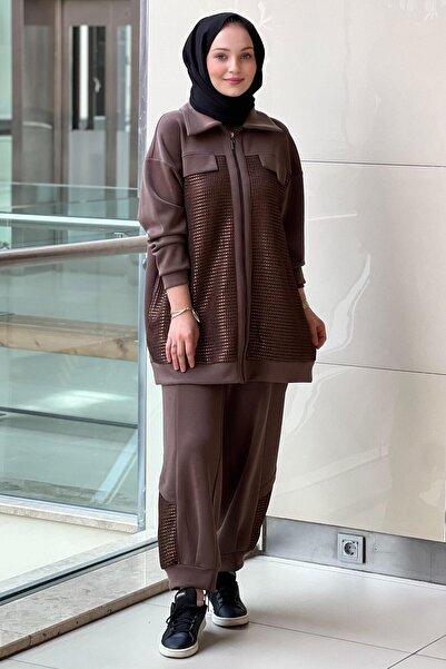 Mahal Crochet Knitwear Mesh Covered Pants Set