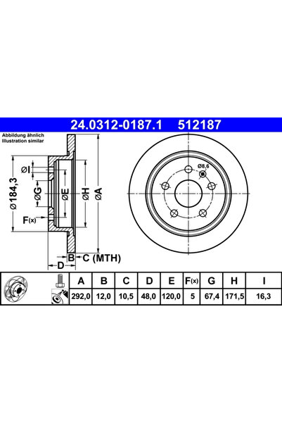 Ate Disc Frana Opel Insignia A Saab 9-5