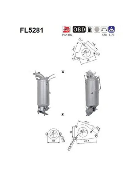 As Filtru Funingine/Particule Sist.De Esapament Honda Civic 9/Cr-5 4/Hr-5 201...