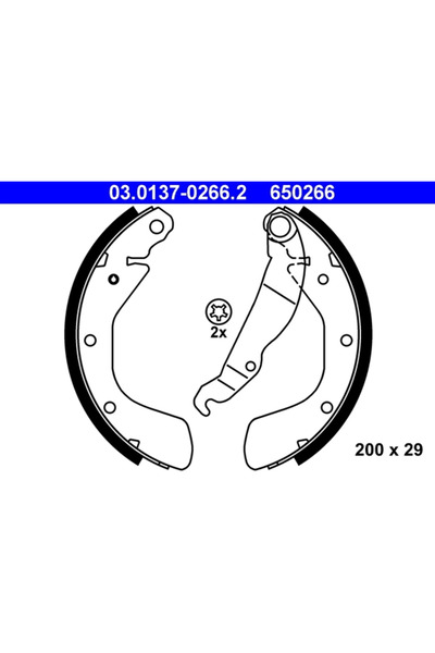 Ate Set Saboti Frana Opel Astra F/Corsa A/Corsa B Vauxhall Astra Model 3/Nova
