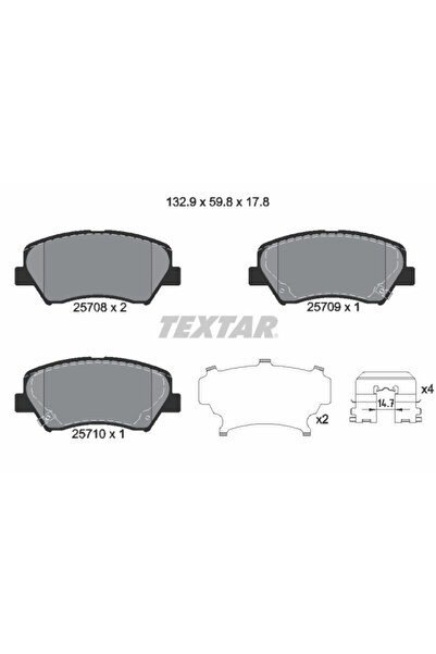 TEXTAR Set Placute Frana Frana Disc Hyundai Elantra 5/Veloster/I30 Hyundai (B...