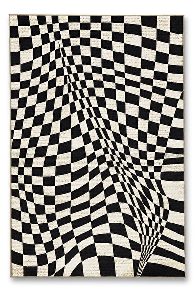 Rugs Modern Halı سجادة MOSSO ذات نمط متموج ونقشة مربعات، سجادة زخرفية عتيقة ب...