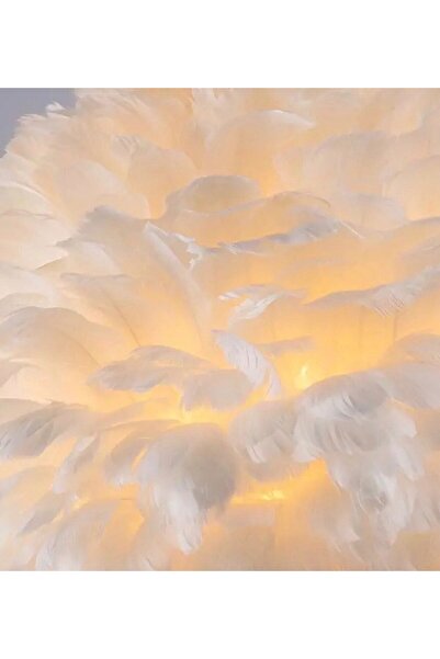 Generic Luxe Plume" Feather Floor Lamp with gold metal 160 cm