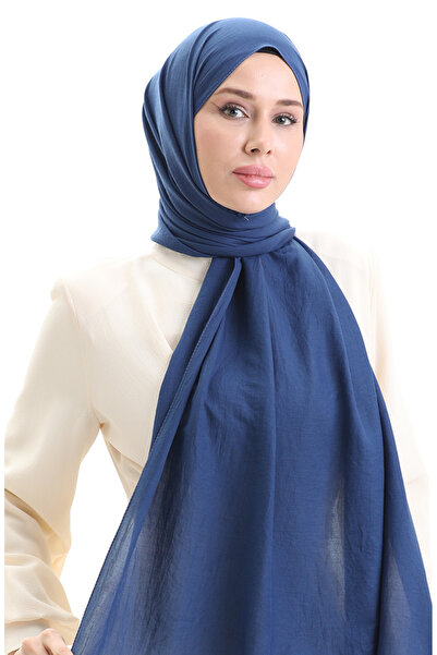 sefamerve Cotton Soft Shawl 70283-36 Light Navy Blue