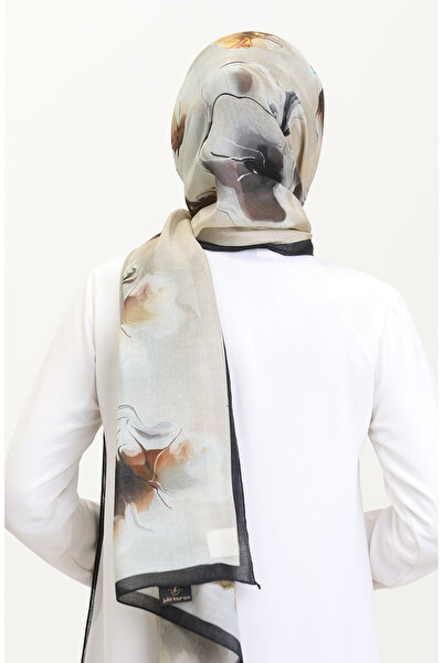 sefamerve Κεχριμπαρένιο Σάλι 70250-08 Ναυτικό Μπλε Μουσταρδί