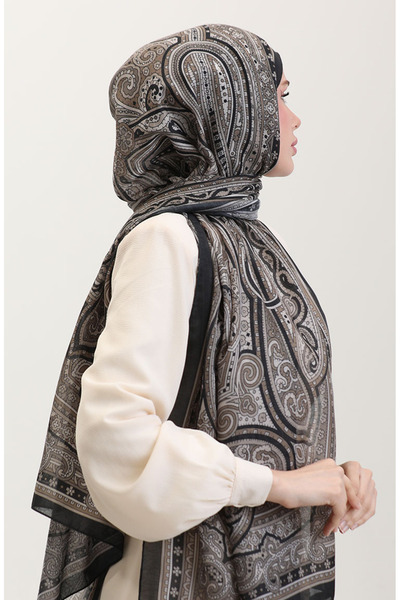 sefamerve Εθνοτικό Κεχριμπάρι Σάλι 70278-01 Χακί