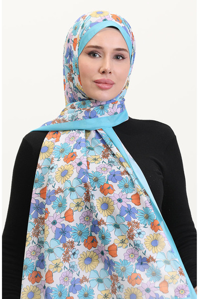 sefamerve Şal moale cu model 70263-06 Albastru Liliac