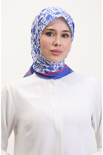 sefamerve Eșarfă moale cu model 70261-04 Saks Pink