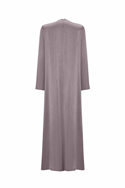 MISS DALIDA Yuvarlak Yaka Cupro Vizon Elbise