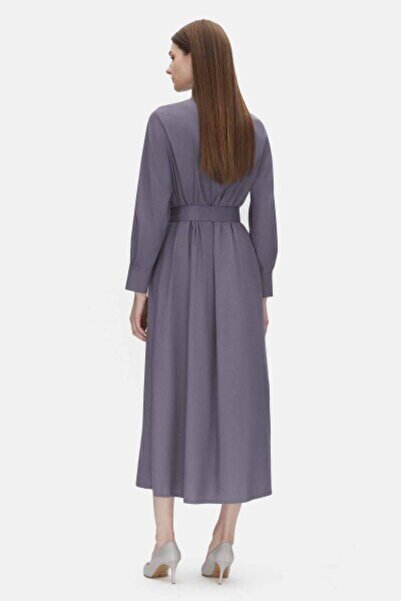 MISS DALIDA Gömlek Yaka Cepli Kumaş Bullet Elbise