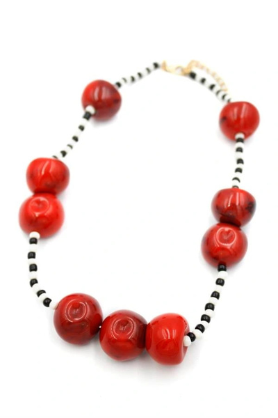 Litae قلادة ليتاتريند الكرزية - أحمر