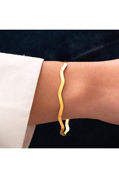 24 Gram Zigzag 22 Ayar Altın Kibrit Çöpü Bilezik