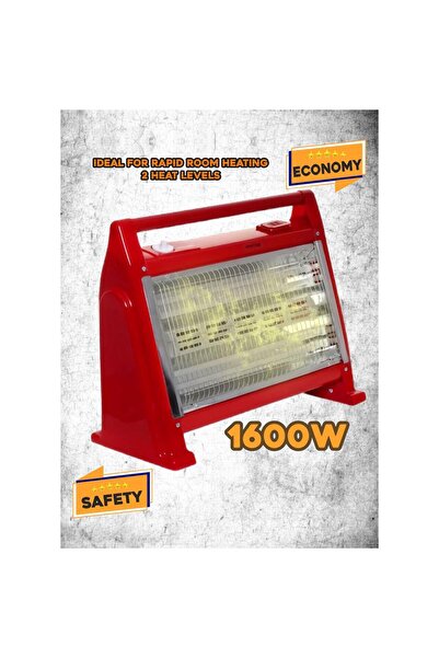 Hausberg Radiator cu quartz HB-8102, 1600W, 2 trepte, Protectie la supraincalzire, Rosu