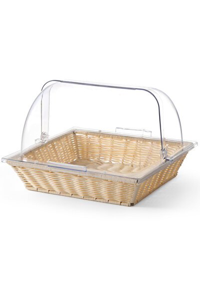 Other Polyrattan bread basket with cover ROLLTOP GN2/3 height 245mm - Hendi 426968