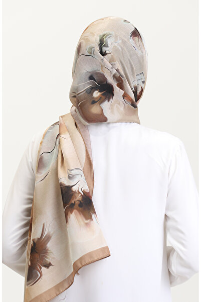 sefamerve Κεχριμπαρένιο σάλι 70250-06 Γαλακτώδης καφές Μουστάρδα