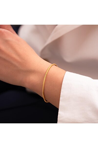 14 Gr (Gram) 22 Ayar Ajda Desenli İşçiliksiz Yatırımlık Bilezik